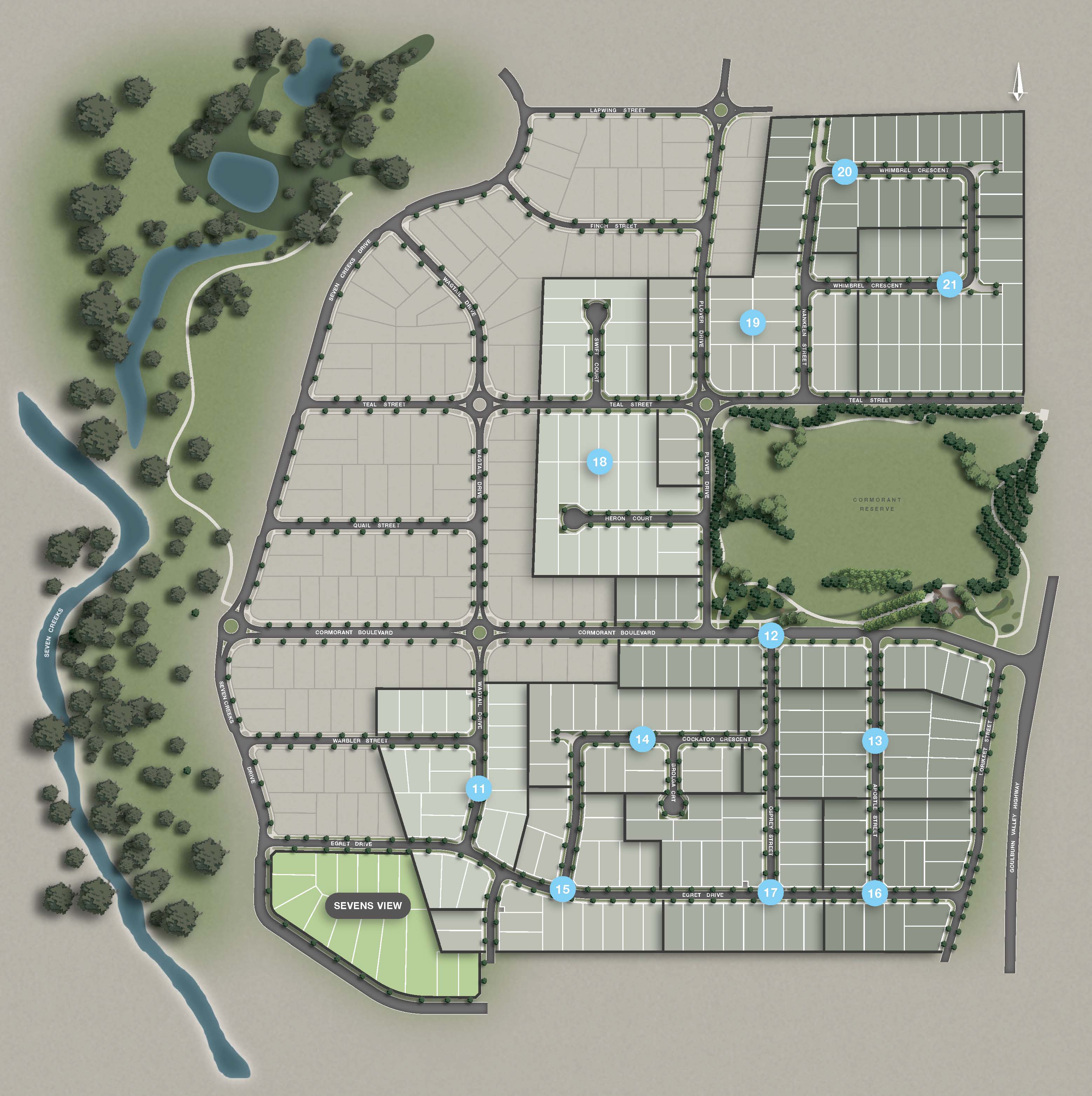 Seven Creeks Masterplan Feb 21 (Stg 11-21)