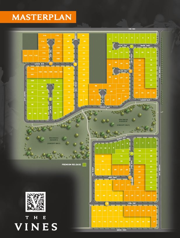 The Vines Masterplan Stage 1-8